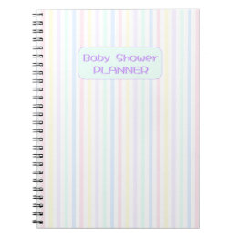 Candy Rand Baby Shower Planner Spiral Anteckningsbok