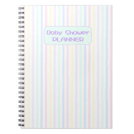 Candy Rand Baby Shower Planner Spiral Anteckningsbok