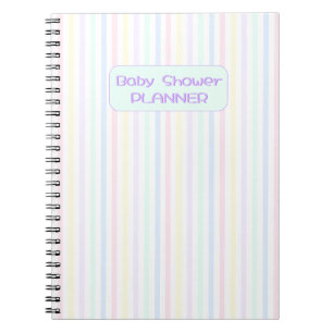Candy Rand Baby Shower Planner Spiral Anteckningsbok