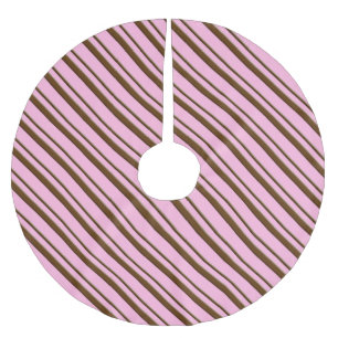 Candy rand - choklad på rosa julgransmatta borstad polyester