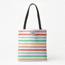 Candy Rand Monogram Tote Bag