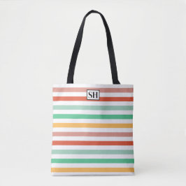 Candy Rand Monogram Tote Bag Axelväska