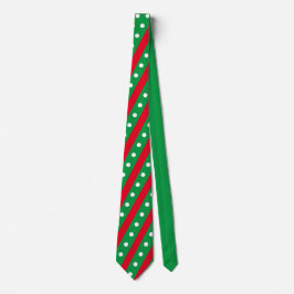 Candy Rand & Polka Dot Neck Tie (Grönt & rött) Slips