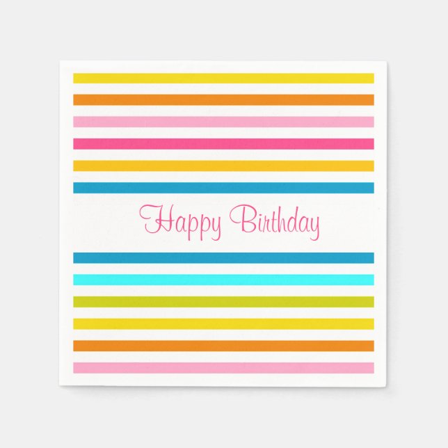 Candy rand sommar vår stil chic pappersservett (Framsidan)