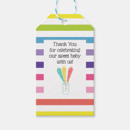 Candy Rand Tack Gift Märkre Presentetikett