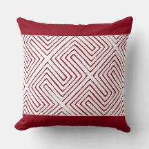 Candy Red and White African Lera Trasa mönster