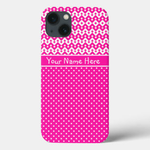 Candy Rosa and White Anpassningsbar iPhone 6 Fodra