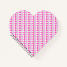 Candy Rosa and White Check Mönster Heart Shape