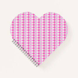 Candy Rosa and White Check Mönster Heart Shape