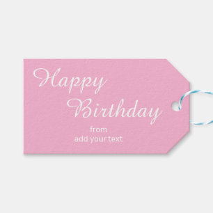 Candy Rosa Birthday Gift Märkres Presentetikett