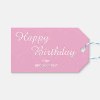 Candy Rosa Birthday Gift Märkres Presentetikett