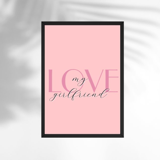 Candy Rosa Elegant KÄRLEK Pastel Ro Valentine Poster (Skapare uppladdad)