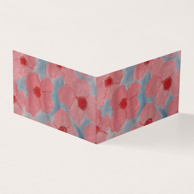 Candy Rosa Flowers Greeting Card Kort (Utsida)