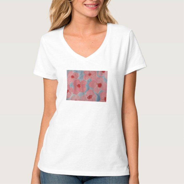 Candy Rosa Flowers T-Shirt (Framsida)