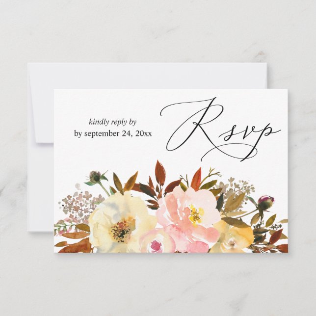 Candy Rosa & Gult Blommigt med OSA kort av måltid (Framsida)