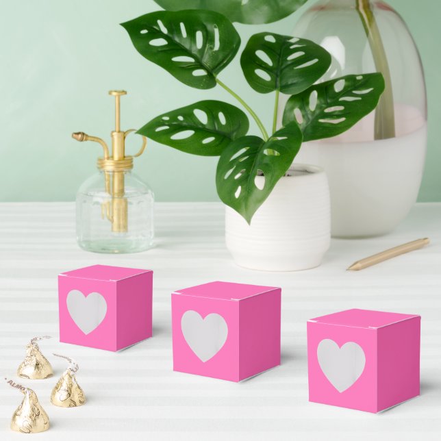 Candy Rosa Hjärtformade Förpackningslådor för Spec Presentaskar (Multipel)