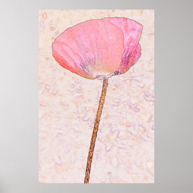 Candy rosa poppy ...affisch poster (Framsidan)