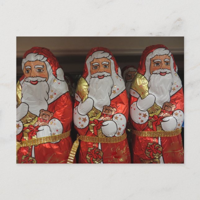 Candy Santa Trio Helg Vykort (Framsida)