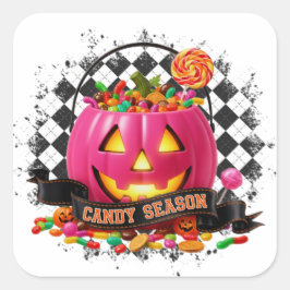 Candy Season Fyrkantigt Klistermärke