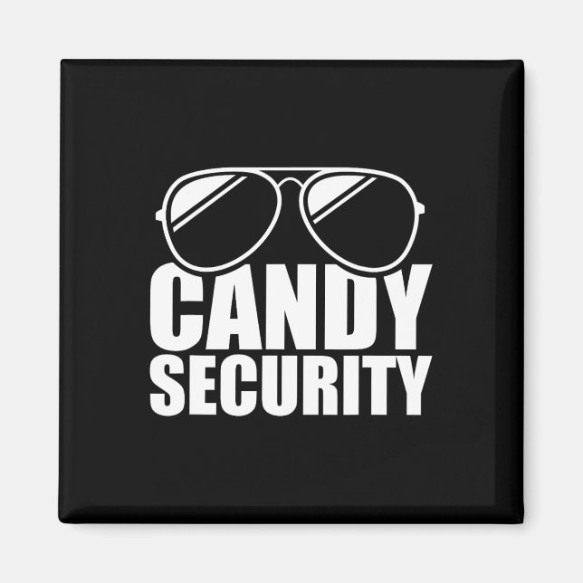 Candy Security Funny Easy Halloween Costume Vuxen Magnet (Framsidan)