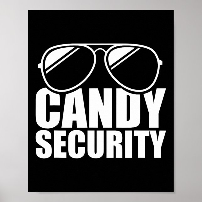 Candy Security Funny Easy Halloween Costume Vuxen Poster (Framsidan)