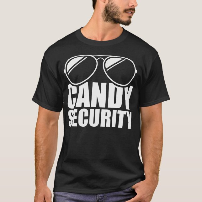 Candy Security Funny Easy Halloween Costume Vuxen T Shirt (Framsida)