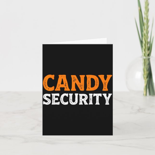 Candy Security Funny Easy Lazy Halloween Dad Mom P Kort (Framsida)