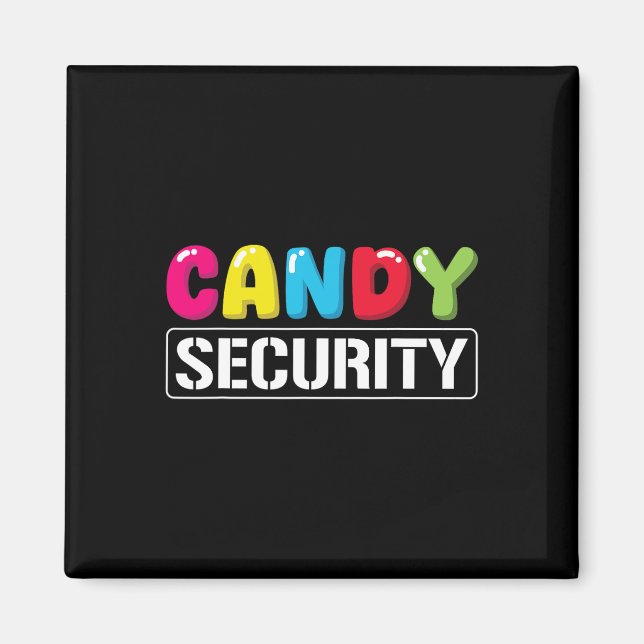 Candy Security Funny Halloween Costume Kids Boys G Magnet (Framsidan)