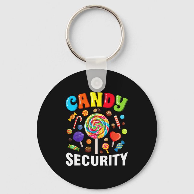 Candy Security Funny Halloween Costume  Nyckelring (Framsida)