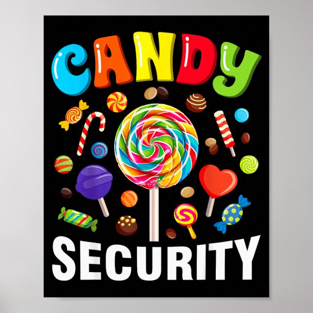 Candy Security Funny Halloween Costume  Poster (Framsidan)