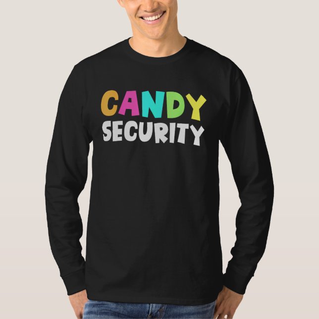 Candy Security Halloween Costume 1 T Shirt (Framsida)