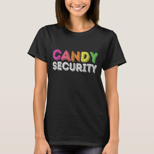 Candy Security Halloween Costume T Shirt (Framsida)