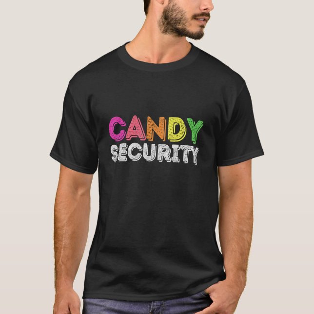 Candy Security Halloween Costume T Shirt (Framsida)