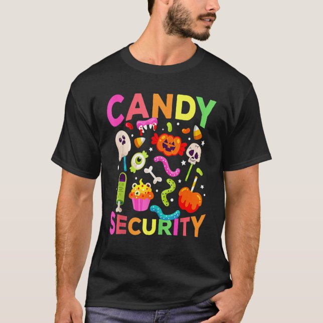Candy Security Halloween Costume T Shirt (Framsida)