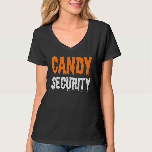 Candy Security Mamma Pappa Parent Halloween 1 T Shirt (Framsida)