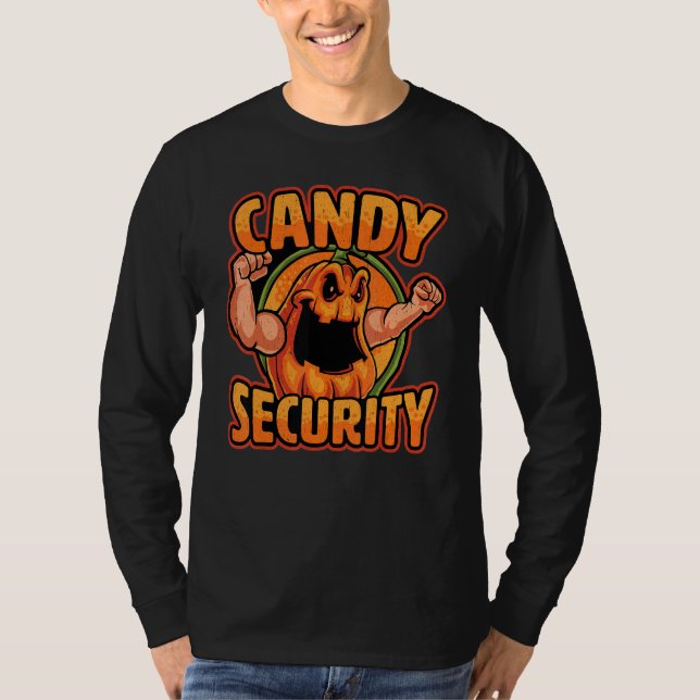 Candy Security Mamma Pappa Parent Halloween 2 T Shirt (Framsida)