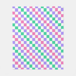 Candy shop diagonal checkerboard pattern fleecefilt