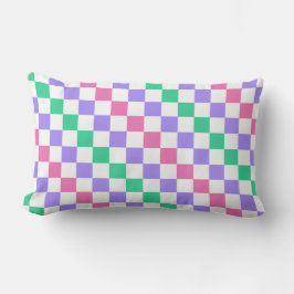 Candy shop diagonal checkerboard pattern lumbarkudde