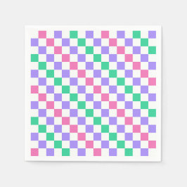 Candy shop diagonal checkerboard pattern pappersservett