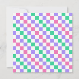 Candy shop diagonal checkerboard pattern tack kort