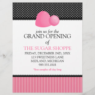 Candy Shop Grand Open Notice Flyers