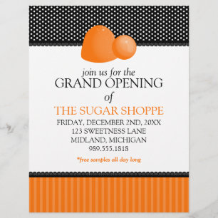 Candy Shop Grand Open Notice Flyers