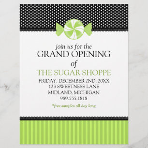 Candy Shop Grand Open Notice Flyers