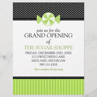 Candy Shop Grand Open Notice Flyers