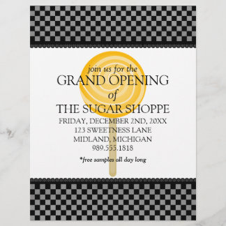 Candy Shop Grand Open Notice Flyers