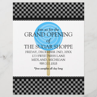 Candy Shop Grand Open Notice Flyers