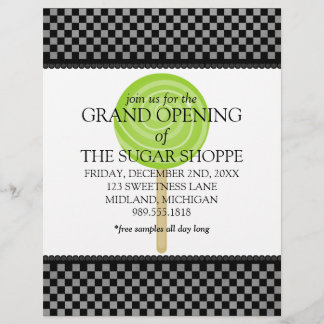 Candy Shop Grand Open Notice Flyers