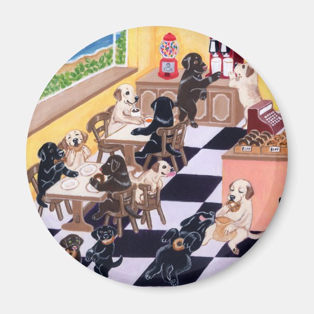 Candy Shop Labradors Magnet (Framsidan)
