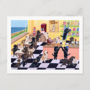 Candy Shop Labradors Vykort
