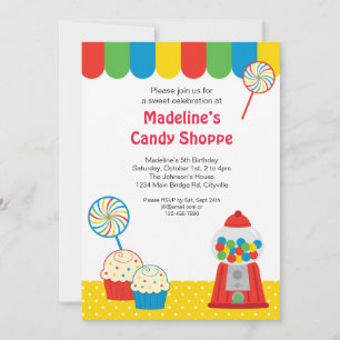 Candy Shoppe-inbjudan Inbjudningar